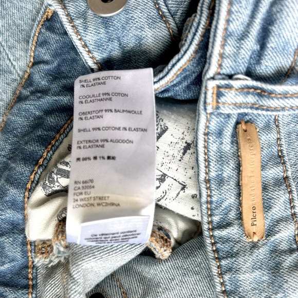 Anthropologie Pilcro High-Rise Twist-Seam Slim Boyfriend Jeans Light Wash 27 - Picture 14 of 16